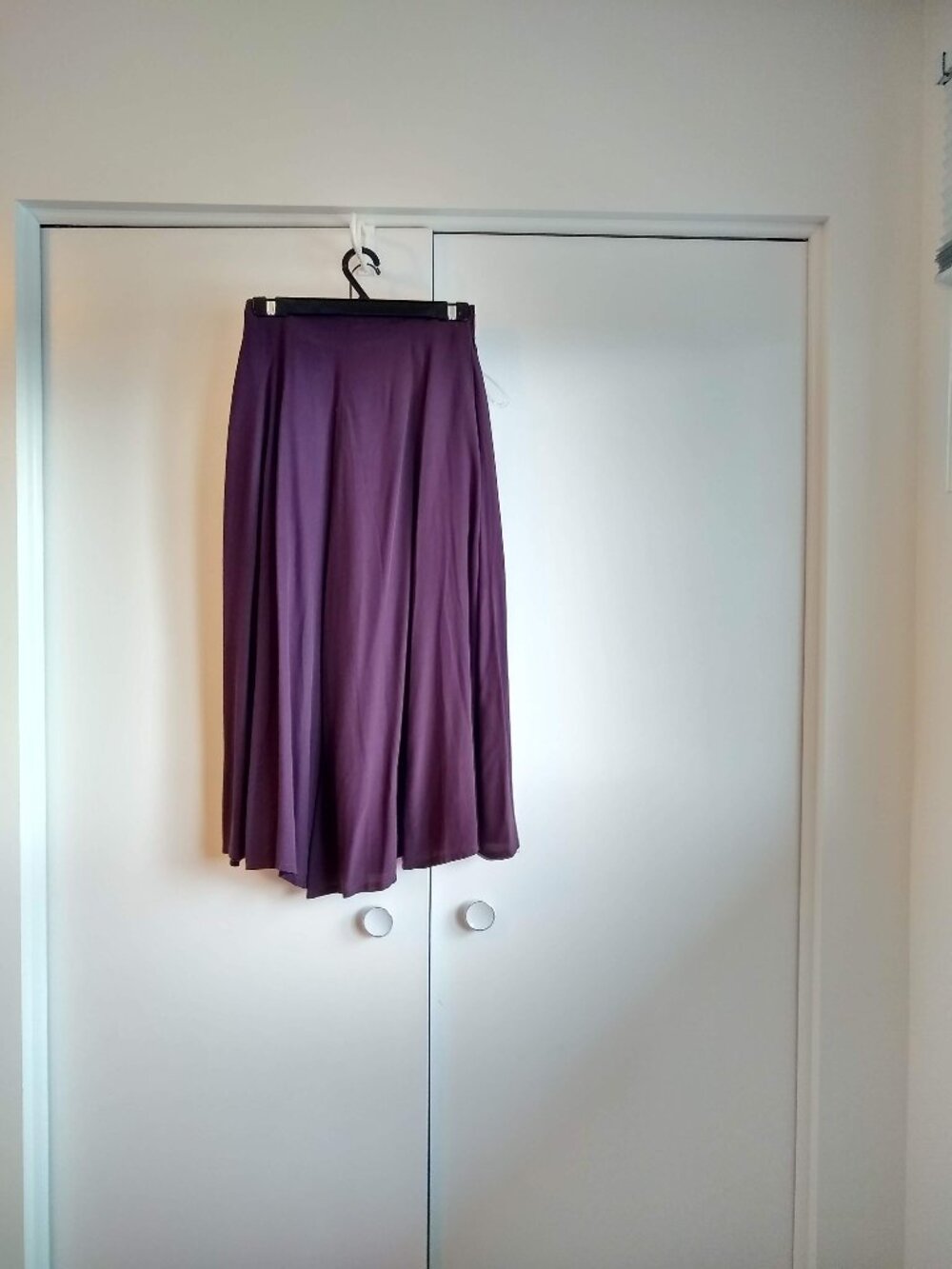 Vintage 80s handmade midi circle skirt with matching fringed belt or scarf